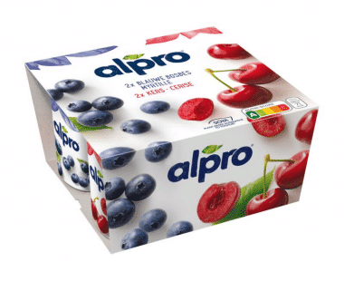 Alpro soya yoghurt Kers / Blauwe bosbes Hopr online supermarkt