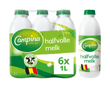 Campina halfvolle melk 6x1l Hopr online supermarkt