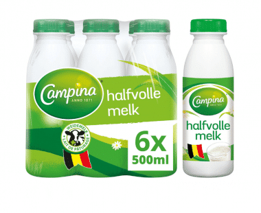 Campina halfvolle melk 6x500ml Hopr online supermarkt