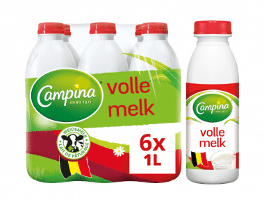 Campina volle melk 6x1l Hopr online supermarkt