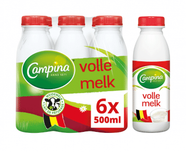 Campina volle melk 6x500ml Hopr online supermarkt