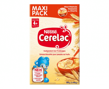 Cerelac Koekjesmeel voor Fruitpapjes vanaf 4+ Maanden Maxi Pack 2x400g Hopr online supermarkt