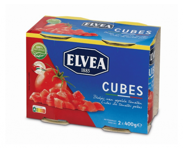 Elvea Cubes - Blokjes van gepelde tomaten Hopr online supermarkt