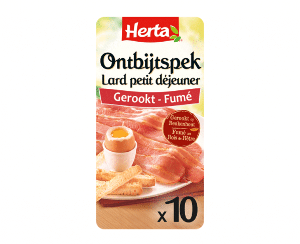 HERTA Ontbijtspek Gerookt 10 Sneden Hopr online supermarkt