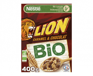 LION BIO Karamel & Chocolade ontbijtgranen Hopr online supermarkt
