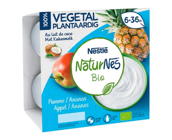 NaturNes Bio Appel / Ananas 6-36M 4x90g Hopr online supermarkt
