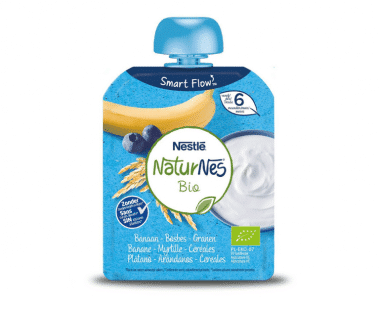Nestlé NaturNes Bio Banaan - Bosbes - Granen vanaf 6 Maanden 90g Hopr online supermarkt