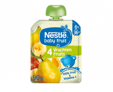 Nestlé NaturNes Knijpzakje 4 Vruchten Baby 6 Maanden 90g Hopr online supermarkt