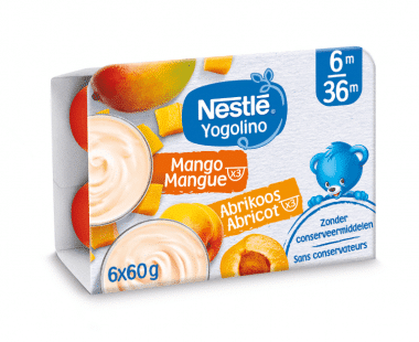 Nestlé Yogolino Smeuïg Abrikoos Mango 6+ Maanden 6x60g Hopr online supermarkt