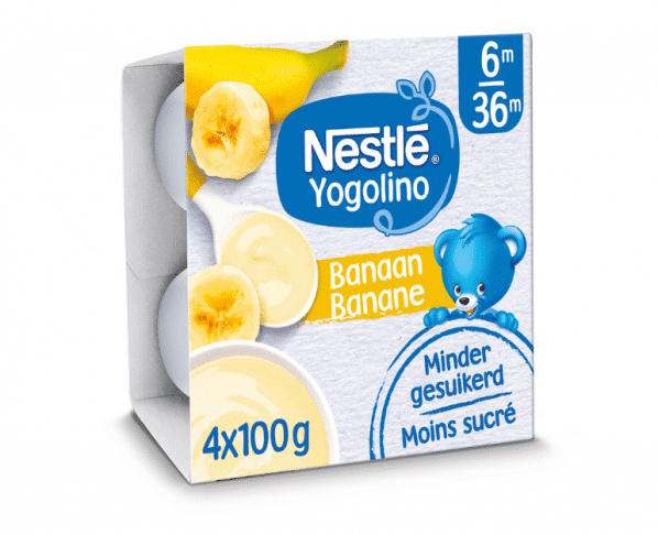 Yogolino Banaan 6+ Maanden 4x100g Hopr online supermarkt