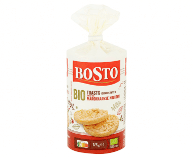 Bosto Bio Toast Marokkaanse kruiden 12x125g Hopr online supermarkt