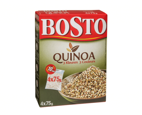 Bosto Quinoa 3Kleuren kookbuiltjes 4x75g Hopr online supermarkt