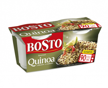 Bosto Quinoa 3Kleuren pre-steamed 2x200g Hopr online supermarkt