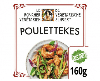 De Vegetarische Slager Vegetarische kipstukjes Poulettekes 160g Hopr online supermarkt