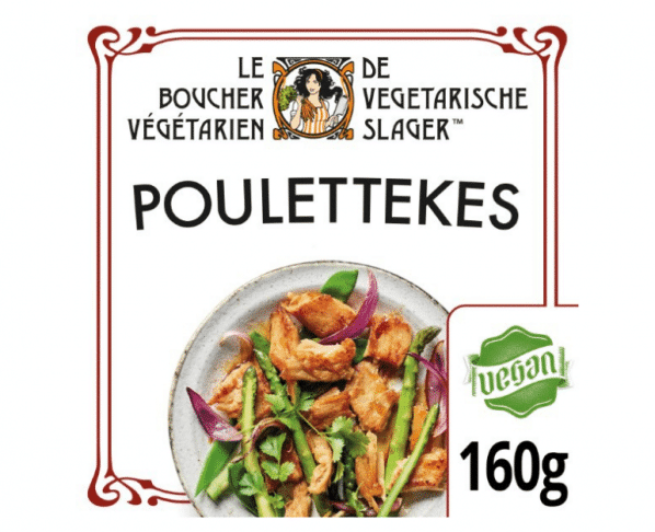 De Vegetarische Slager Vegetarische kipstukjes Poulettekes 160g Hopr online supermarkt