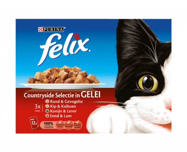 Felix Kat vlees selectie in gelei 12x100g Hopr online supermarkt