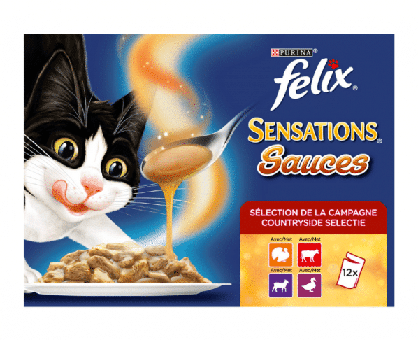 Felix Sensations Kat vlees selectie in saus 12x100g Hopr online supermarkt