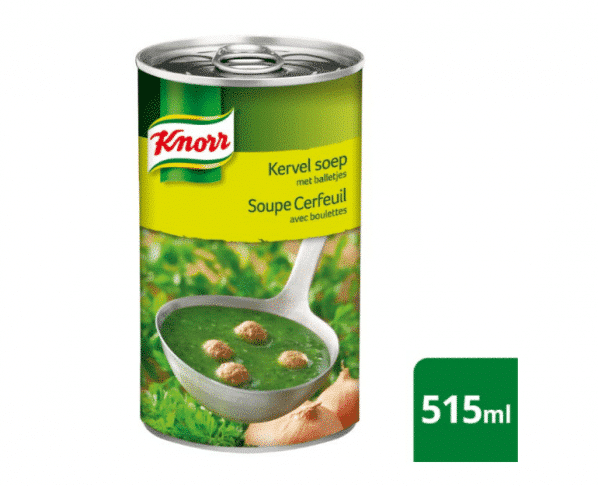 Knorr Blik Soep Kervel en balletjes 515ml Hopr online supermarkt