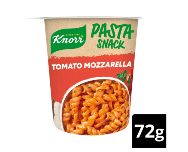 Knorr Instant Snack Pasta Tomato Mozarella 72g Hopr online supermarkt