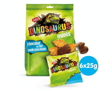 Lotus Dinosaurus minis met melkchocolade 6x25g Hopr online supermarkt