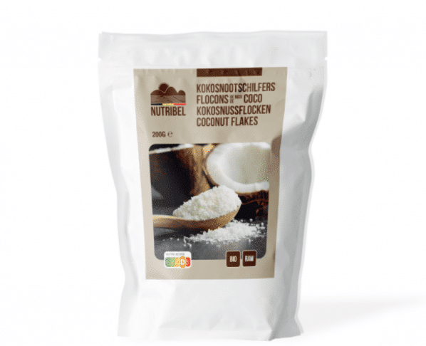 Nutridia Kokosnoot schilfers bio & raw 200g Hopr online supermarkt