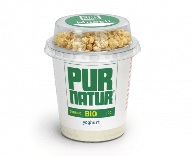 Pur Natur volle yoghurt natuur met muesli 160g Hopr online supermarkt