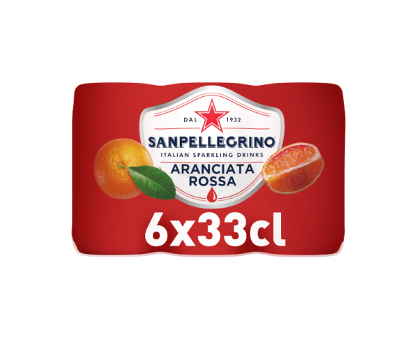 SANPELLEGRINO Arianciata Rossa Bruisende Vruchtendrank Blikje 6x0